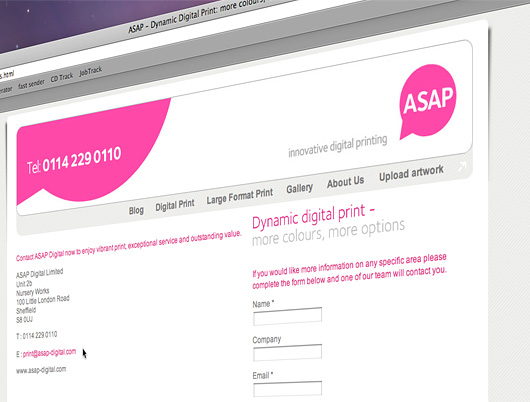 efficient search engine optimisation design for the asap digital website, web, website, seo, asap digital