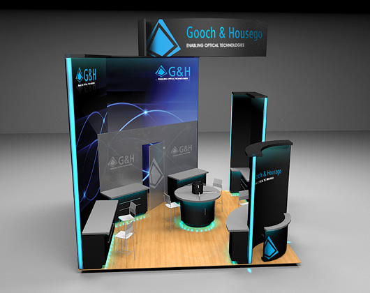 3d exhibition stand design for gooch and housego