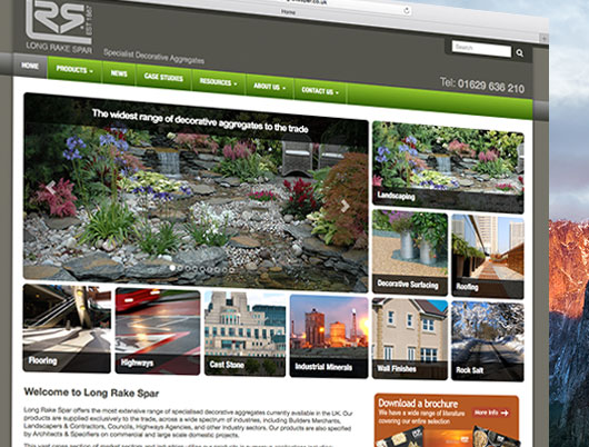 long rake spar, derbyshire aggregates, responsive website, content management, website, web design, web development, programming, derbyshire, sheffield, chesterfield, manchester, derby