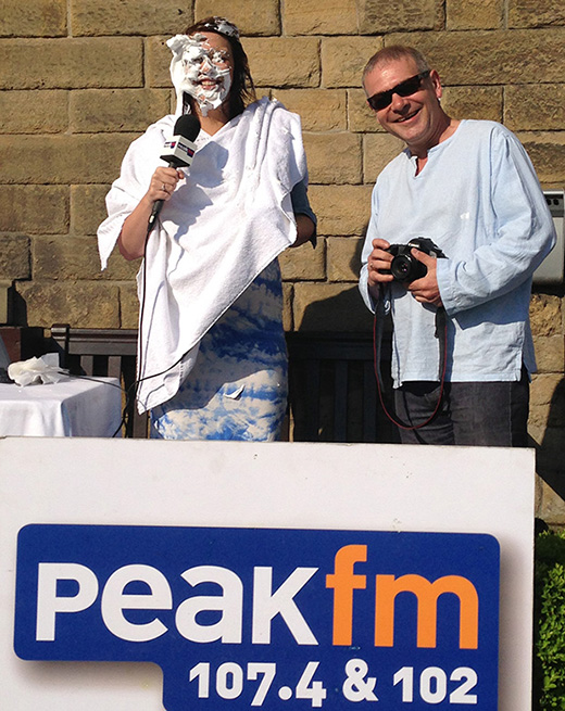 Peak FM's Becky with Bakewell Mayor Paul Morgans