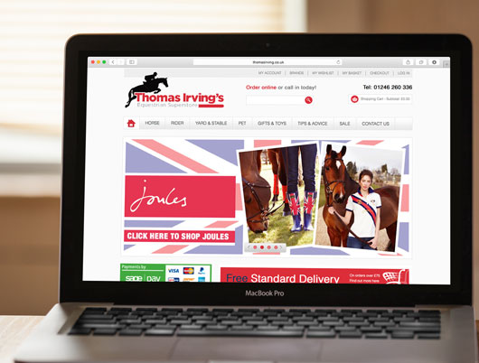 thomas irvings equestrian superstore, shop, branding, horse, design